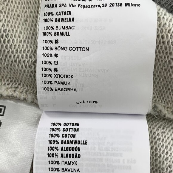 Miu Miu Gray Hooded Sweatshirt With Kangaroo Pocket L - Picture 8 of 8